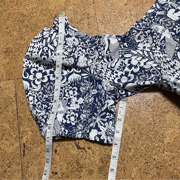 J Crew Puff Sleeve Cotton Poplin Square Neck Mermaid Floral Top NWOT Sz 2 - Picture 13 of 13